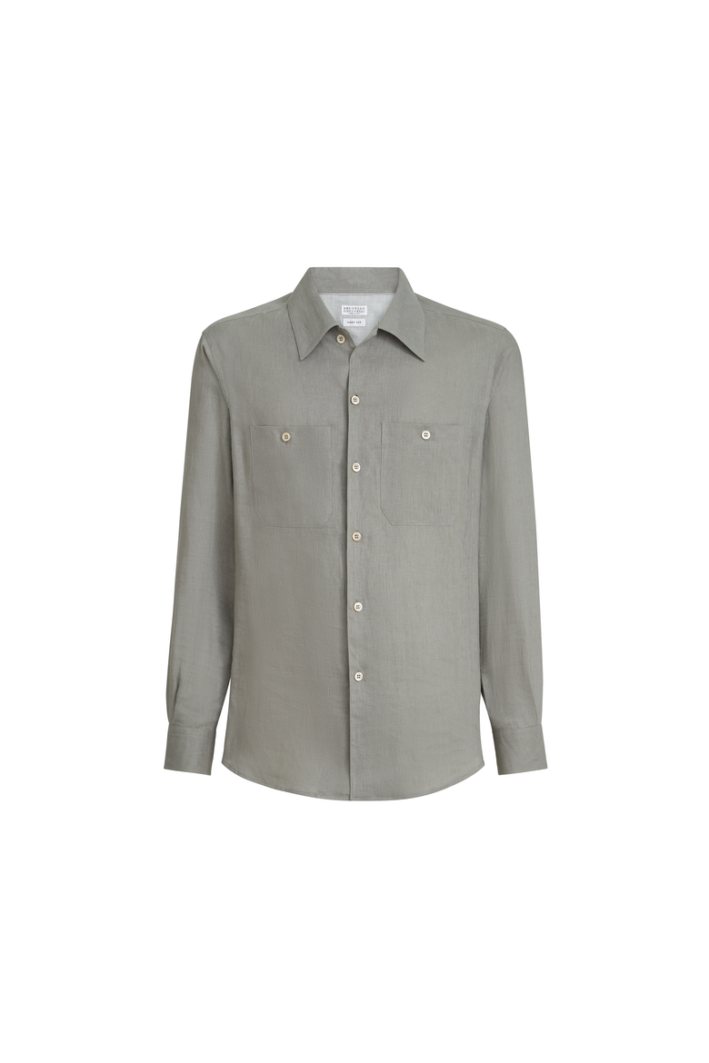 Shirt with chest pockets, Alternate, color, Khaki