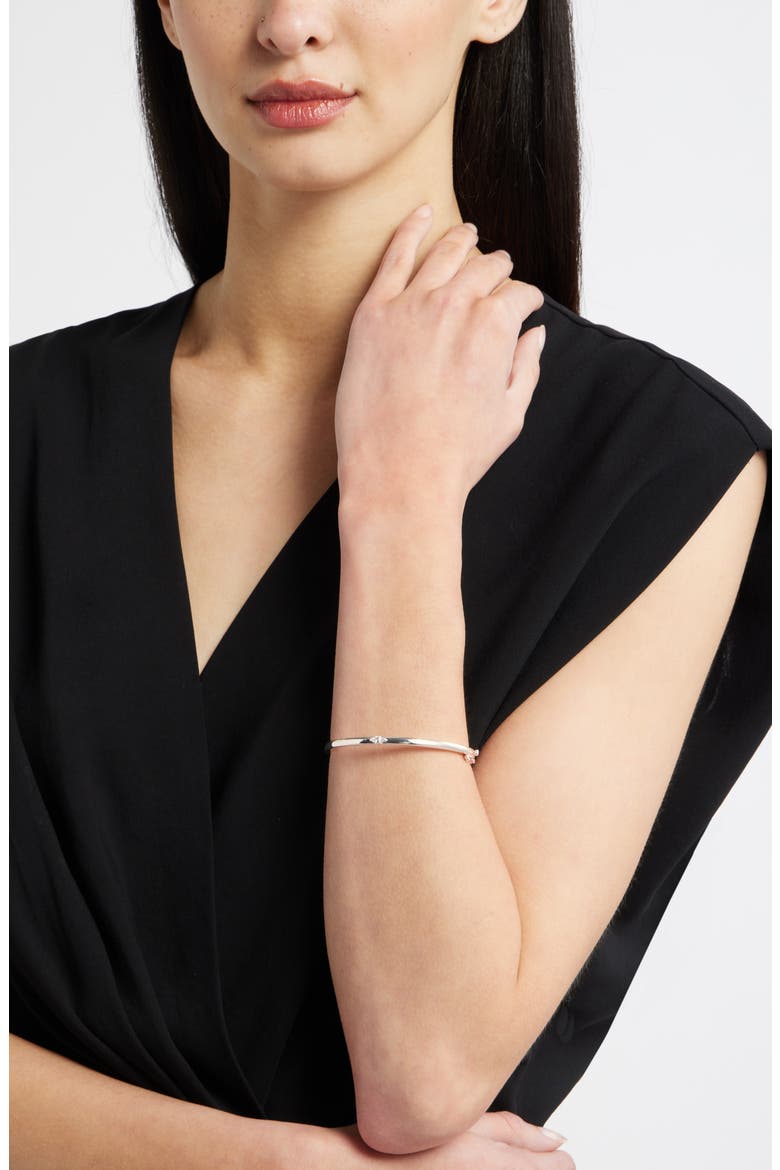 Demi Fine Cubic Zirconia ACcent Bracelet, Alternate, color, STERLING SILVER PLATED