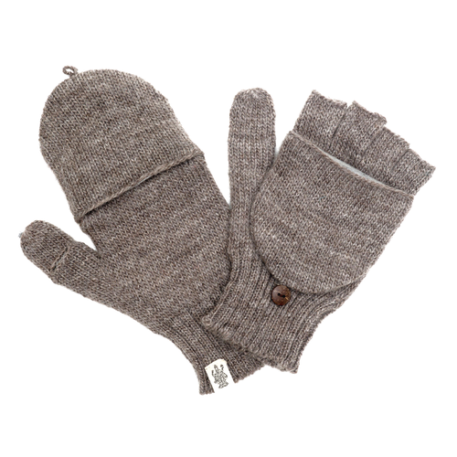 Nirvana Designs Bryant Fingerless Gloves W/ Flap In Cocoa