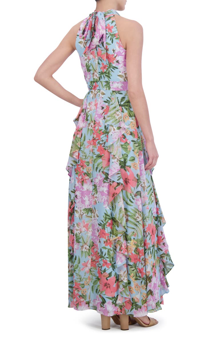 Eliza J Floral Ruffle Detail Maxi Dress, Alternate, color, 