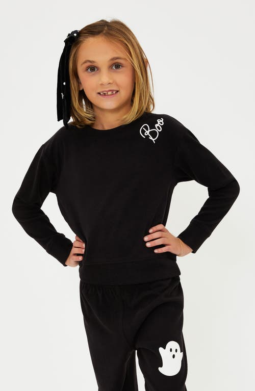 Beach Riot Kids' Little Cassia Brushed Fleece Sweatshirt In Black