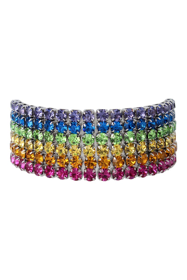 Rainbow Layered Tennis Bracelet, Main, color, MULTI