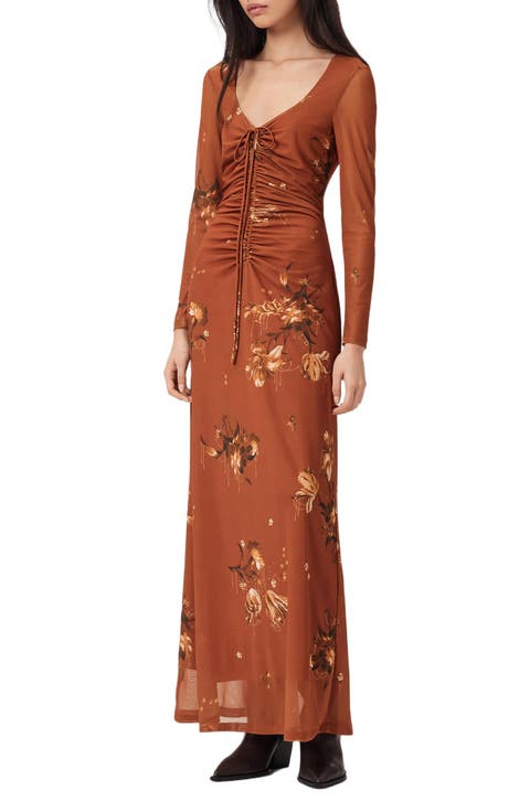 Gabby Long Sleeve Mesh Maxi Dress