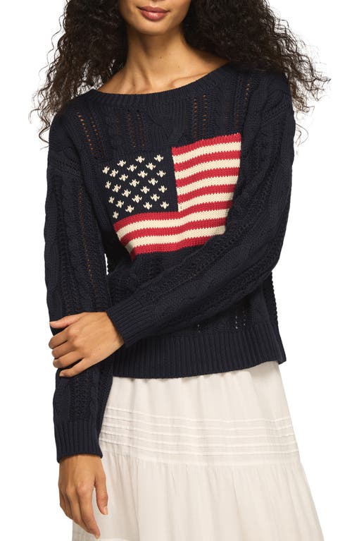 Lucky Brand Americana Sweater in Cadet Navy at Nordstrom, Size X-Large