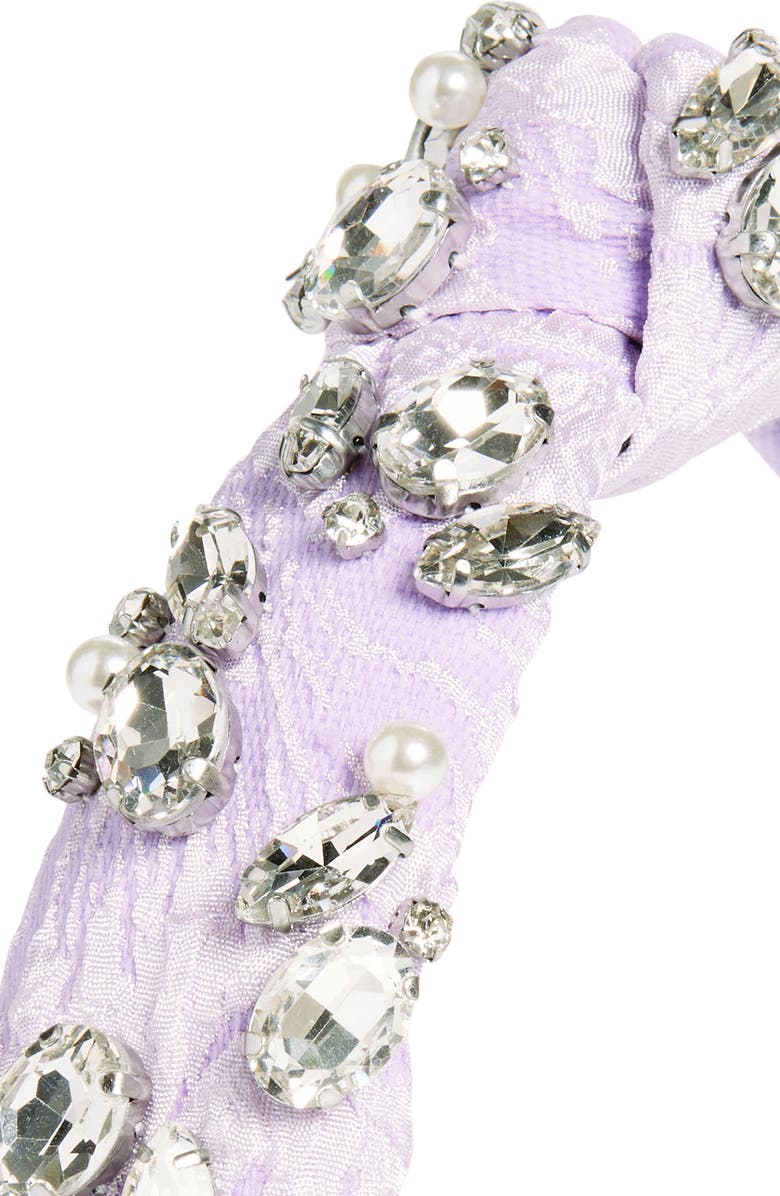 Lele Sadoughi Crystal Cluster Slim Knotted Headband, Alternate, color,
