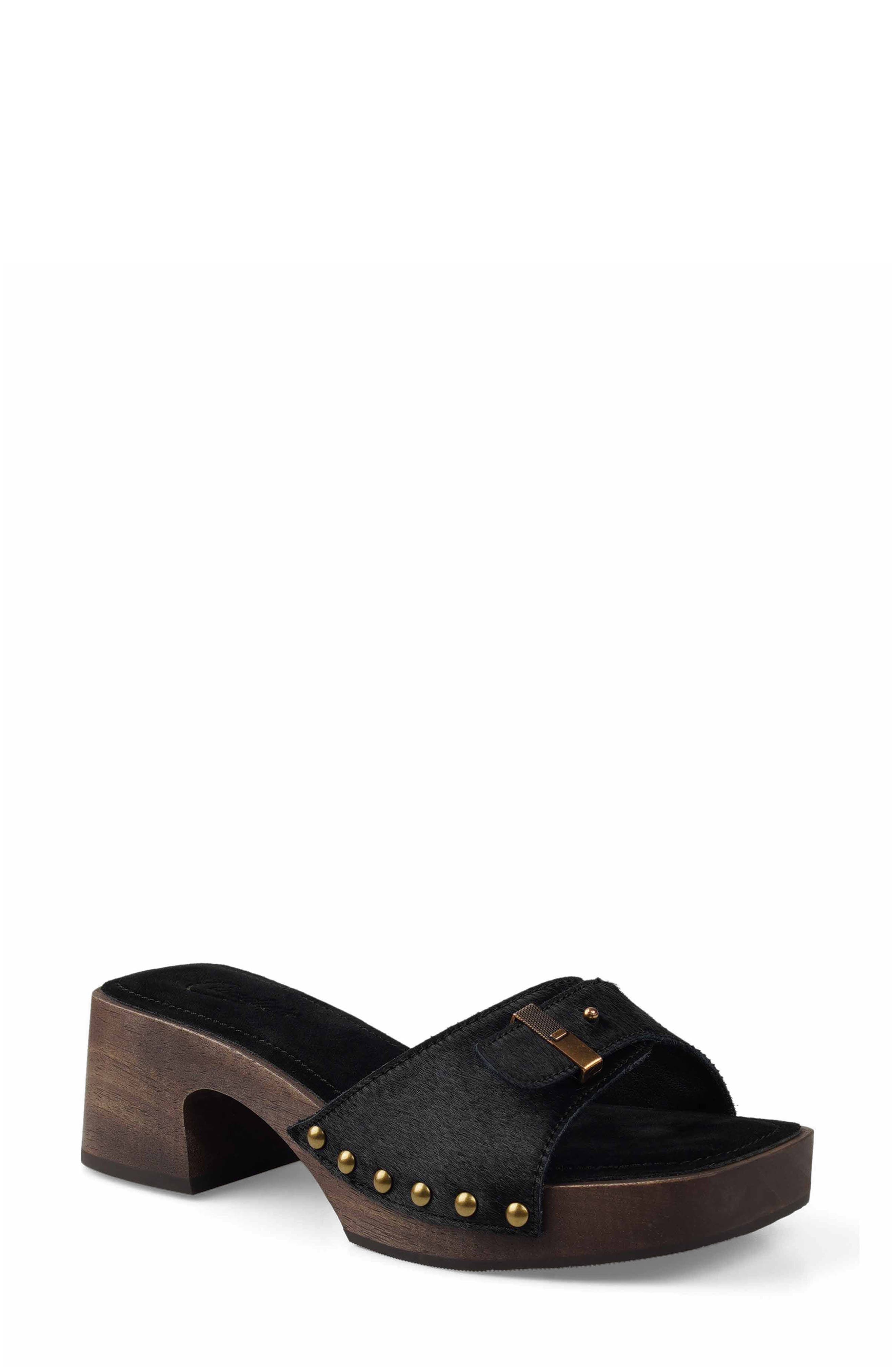 Candie's Shanda Platform Slide Sandal, Main, color, Black Leather