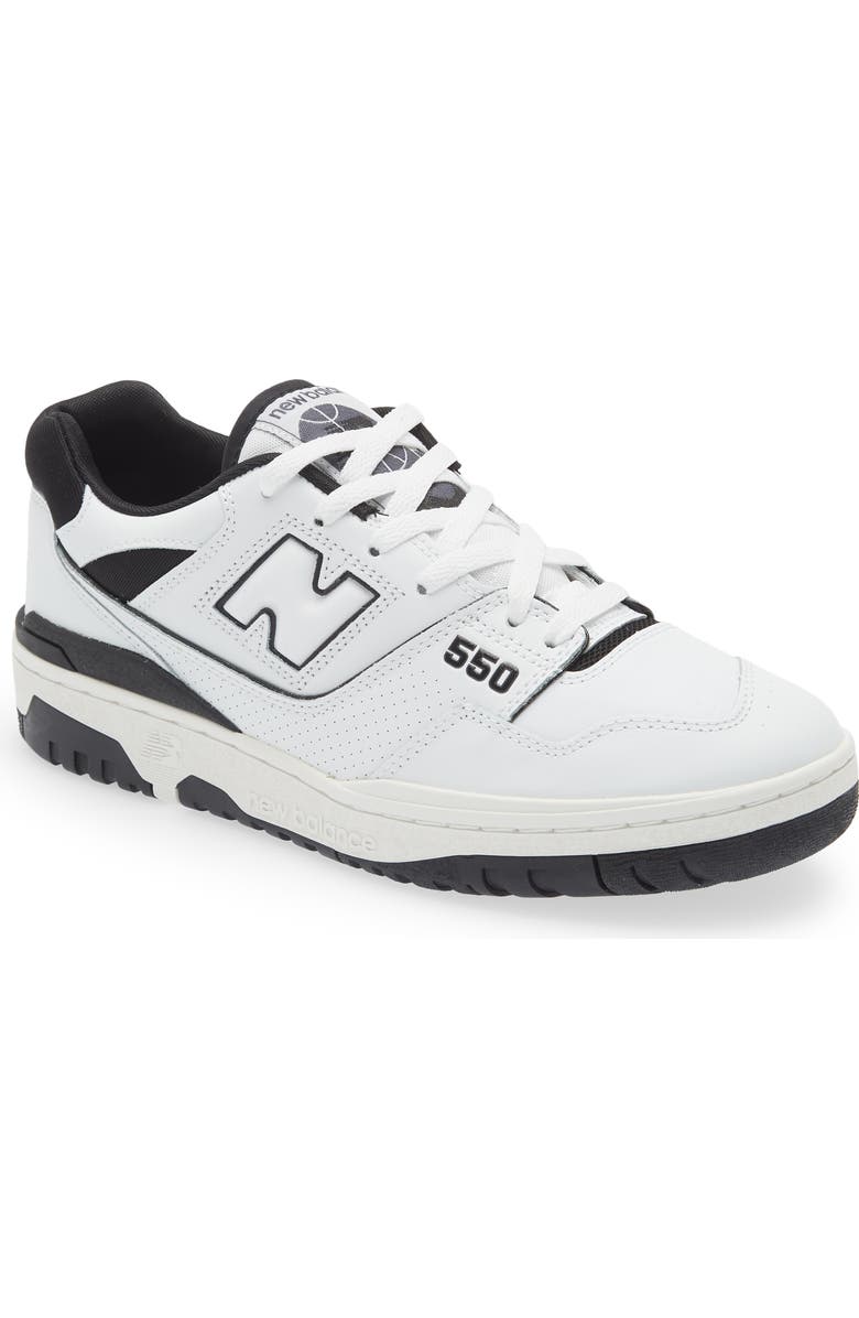New Balance 550 Basketball Sneaker, Main, color, White/ White/ Black