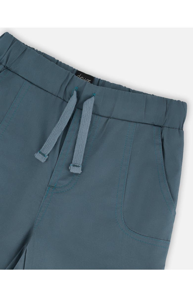 Deux par Deux Boy's Parachute Cargo Pocket Jogger Pants Dark Teal, Alternate, color, 