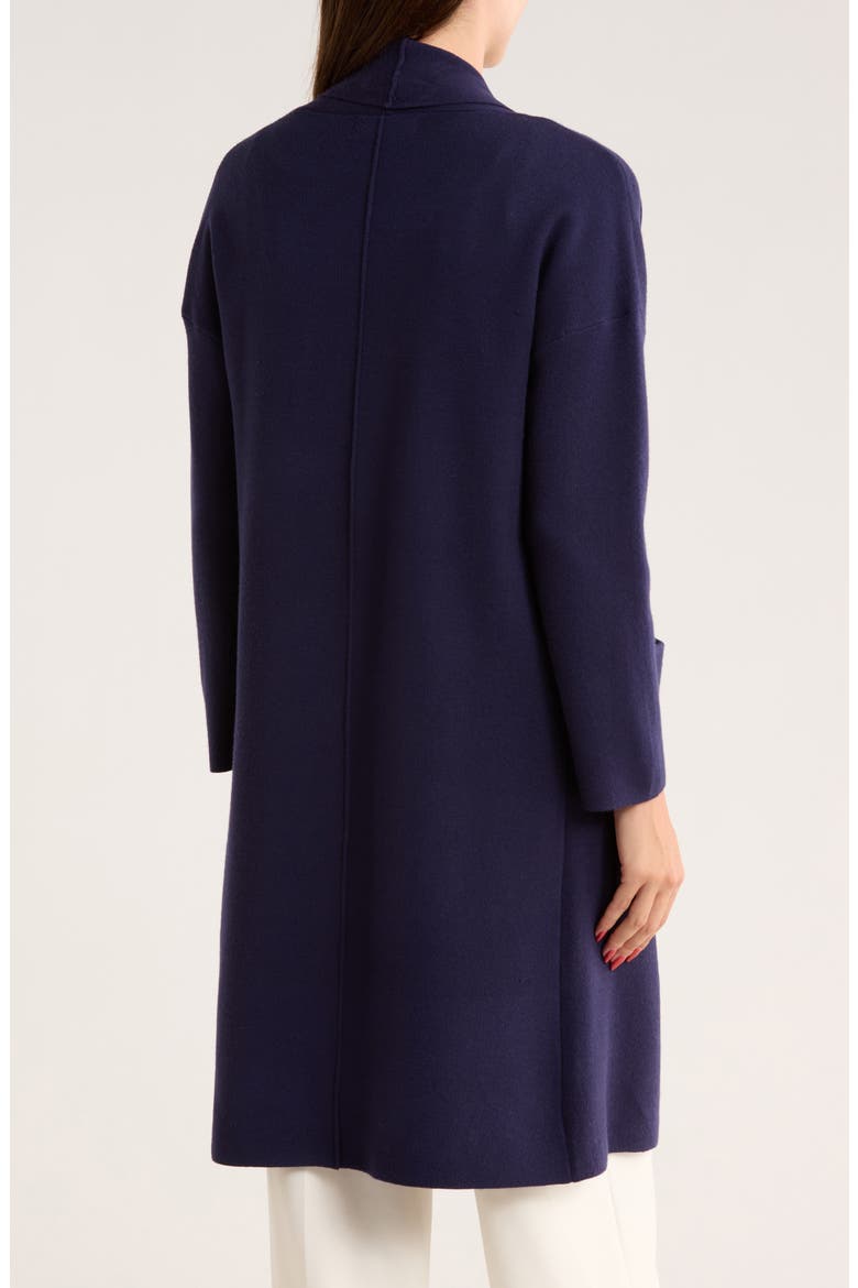 Andrea Open Front Long Cardigan, Alternate, color, EVENING BLUE