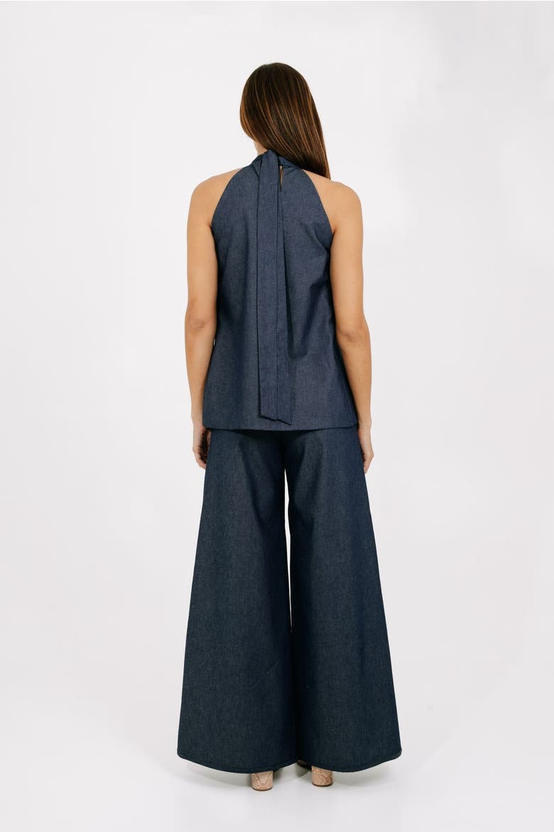 Flow Wide-leg Denim Pants, Alternate, color, Dark Denim