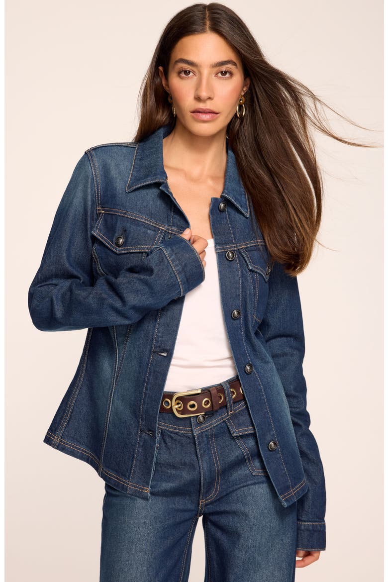 Dani Denim Jacket, Alternate, color, DARK FADE