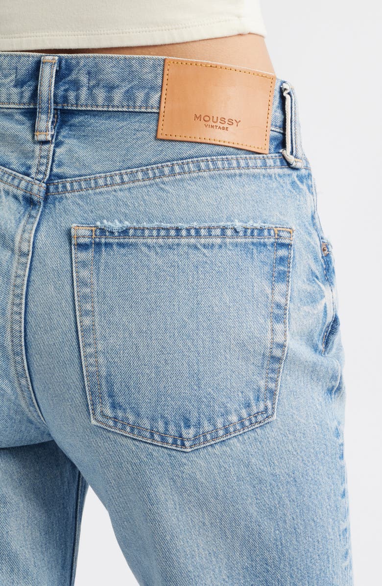 MOUSSY VINTAGE Princeton Release Hem Straight Leg Jeans, Alternate, color, Light Blue