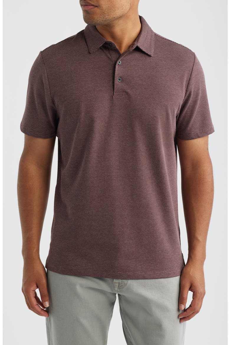 Keyes Jacquard Knit Polo, Main, color, ZINFANDEL