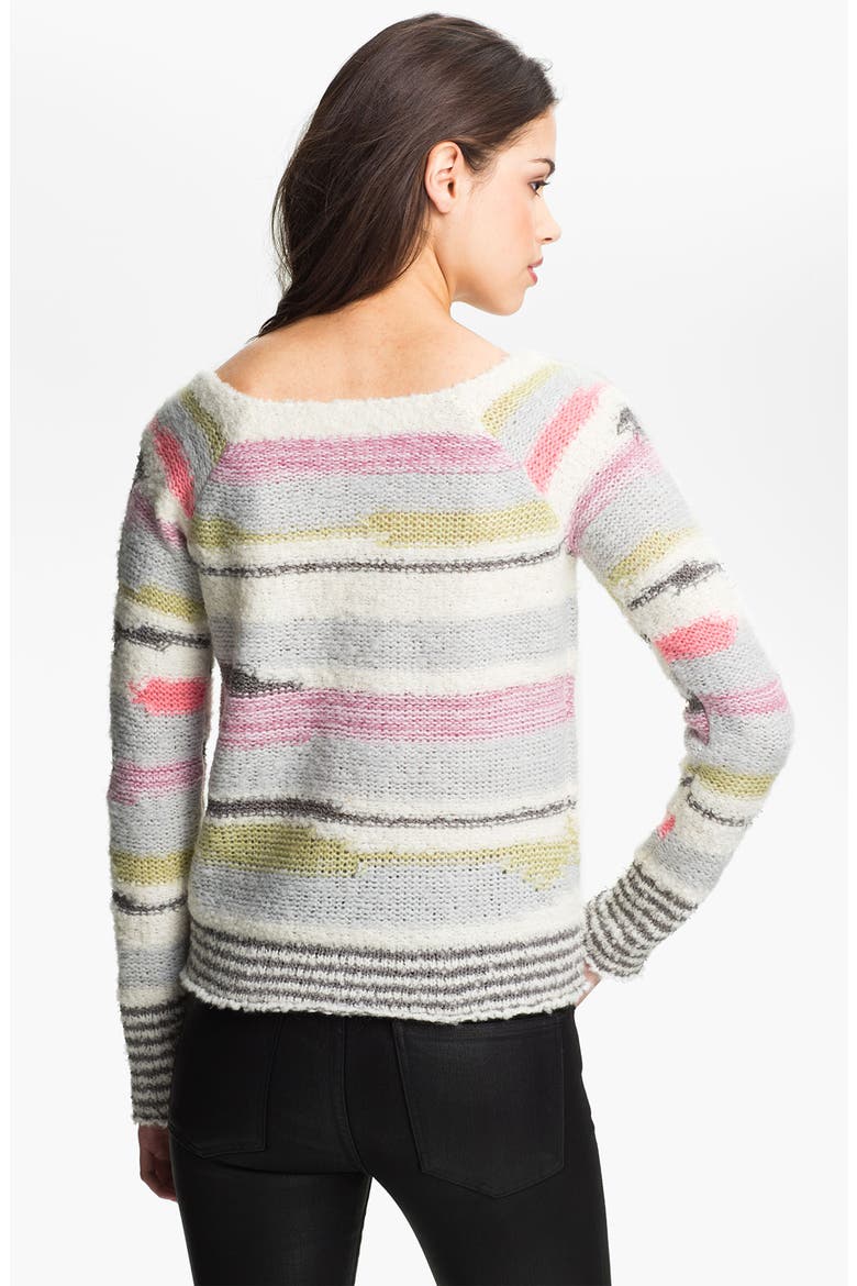 'Montmartre' Stripe Sweater, Alternate, color, SILVER