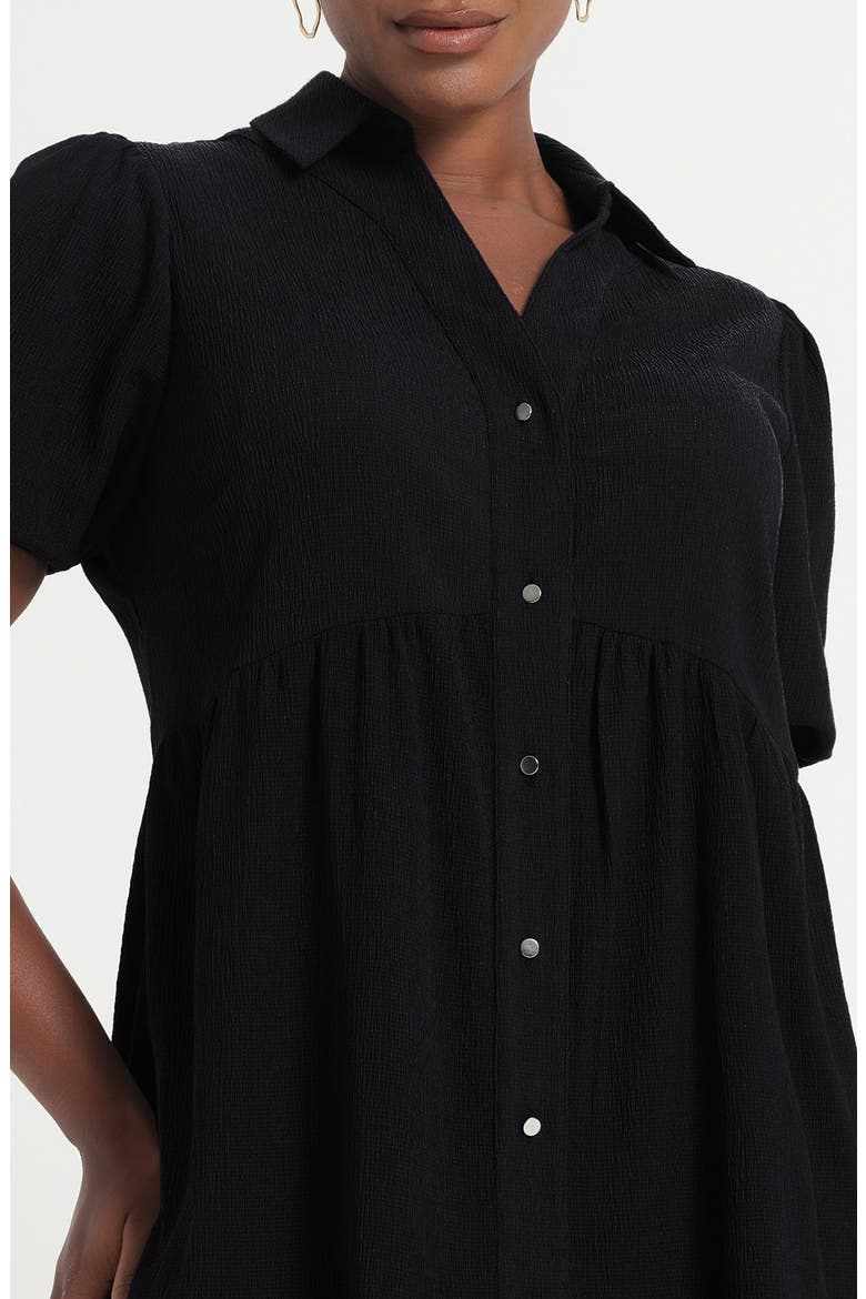 Abbigail Short Sleeve Tiered Dress, Alternate, color, BLACK