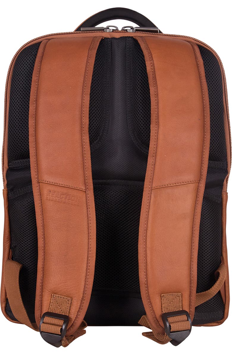 Kenneth Cole Colombian Leather Backpack, Alternate, color, Cognac