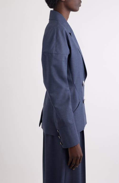 Givenchy Double-breasted Buttoned Blazer In Denim Blue