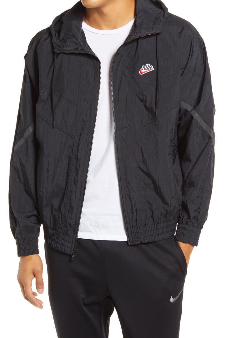 Windrunner+ Water Repellent Jacket, Main, color, BLACK/ BLACK/ BLACK
