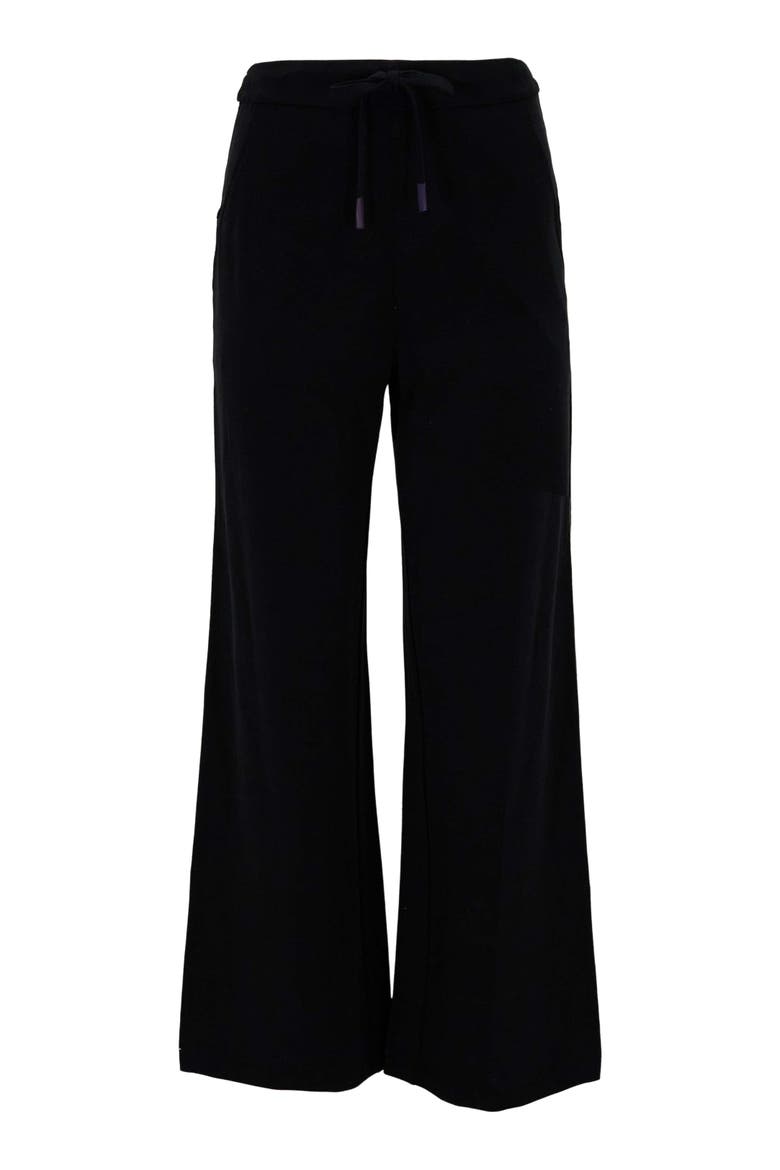 Womens Wide Leg Lounge Pant, Alternate, color, VERY BLACK