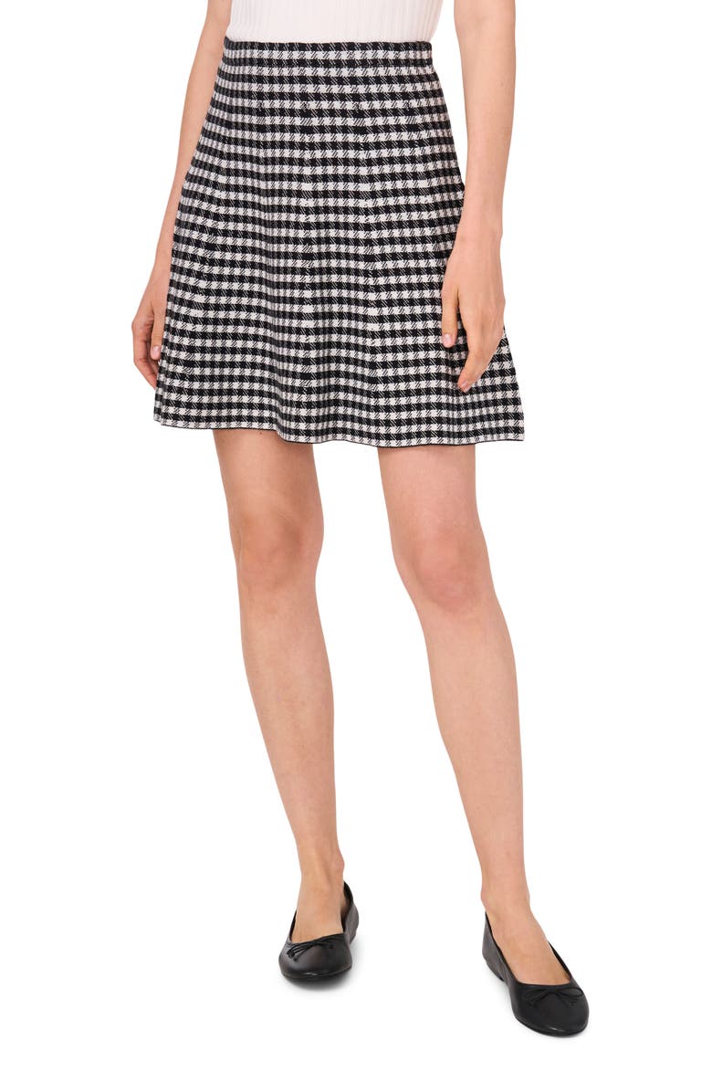 CeCe Check Sweater Skirt, Main, color, 