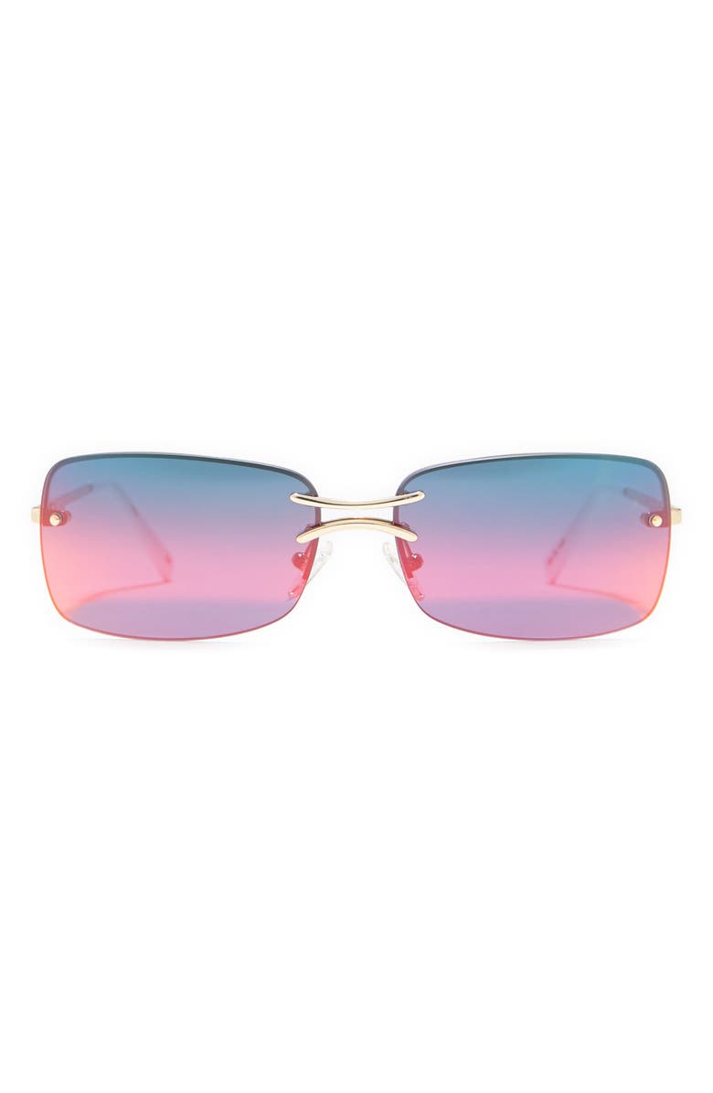 Le Specs That's Hot 62mm Oversize Tinted Rimless Sunglasses, Main, color,