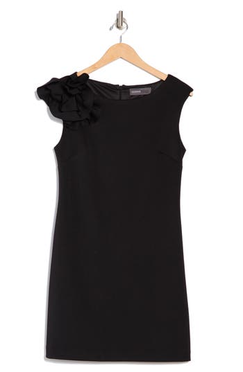 Donna Ricco Rosette Cap Sleeve Sheath Dress
