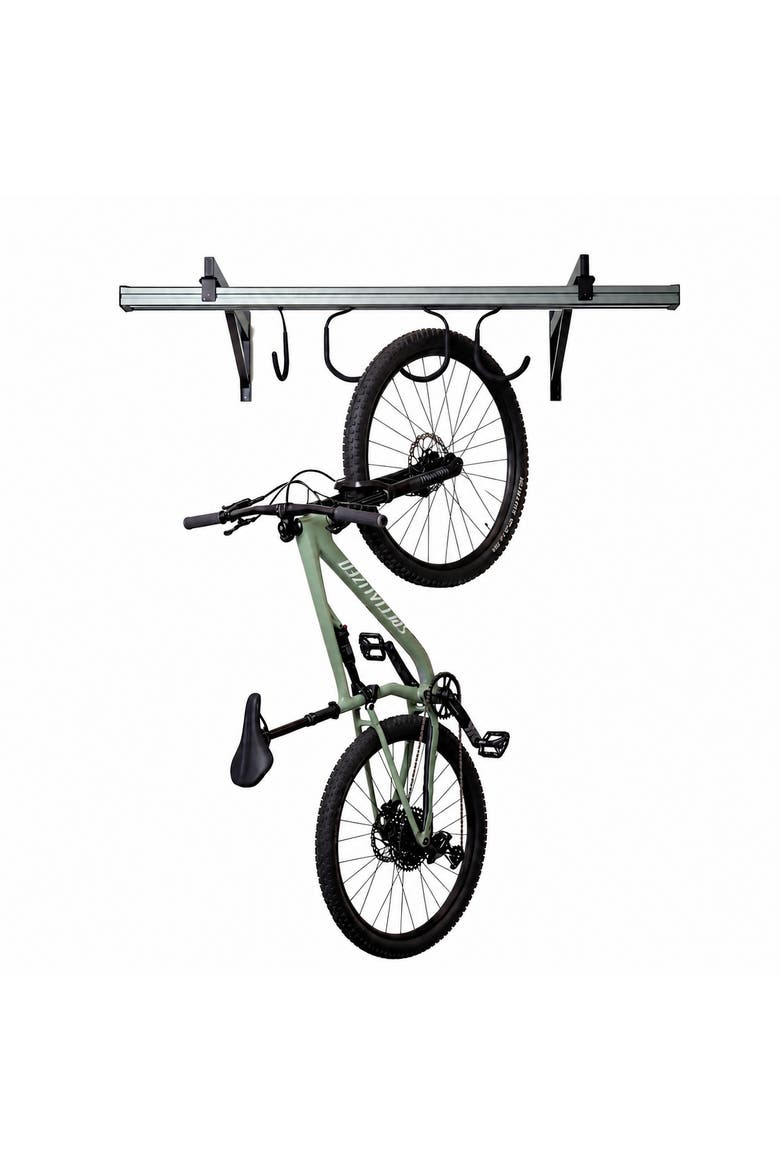 CycleSlide - Wall Mounted Bike Storage - 1 - 4 Bikes, Main, color, Grey