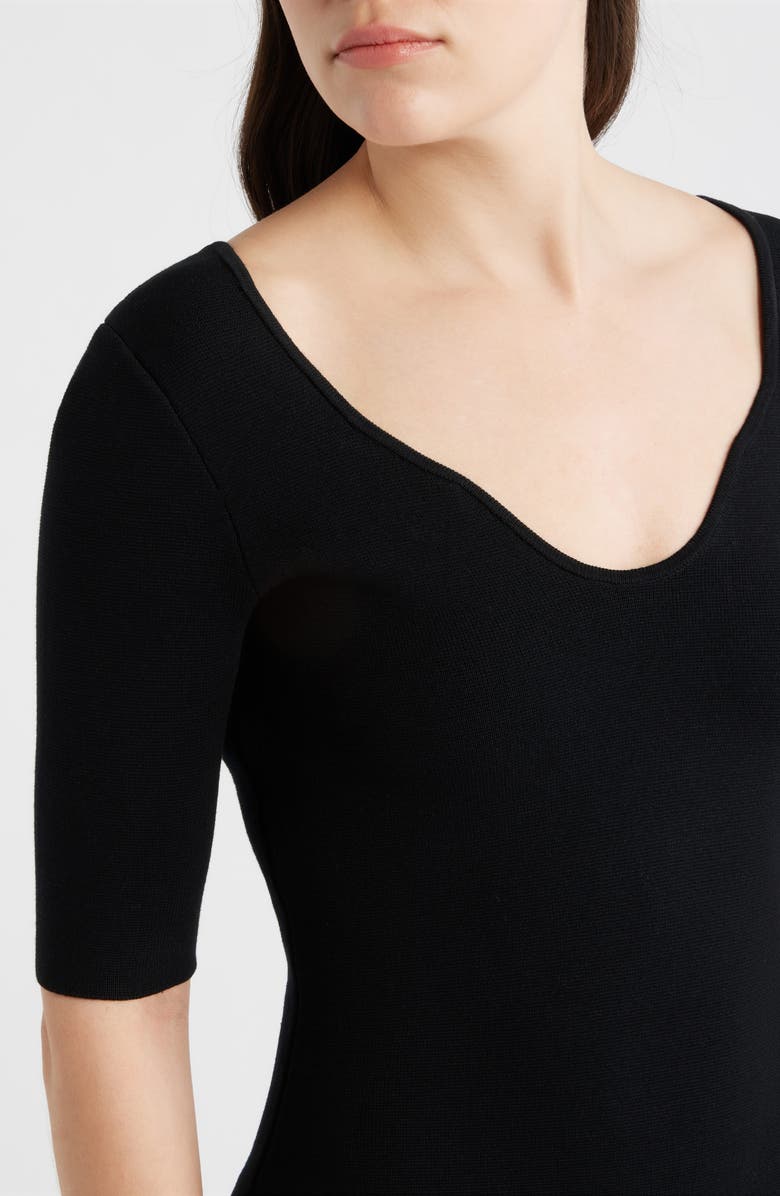 BOSS Fosa Tulip Hem Midi Dress, Alternate, color, Black