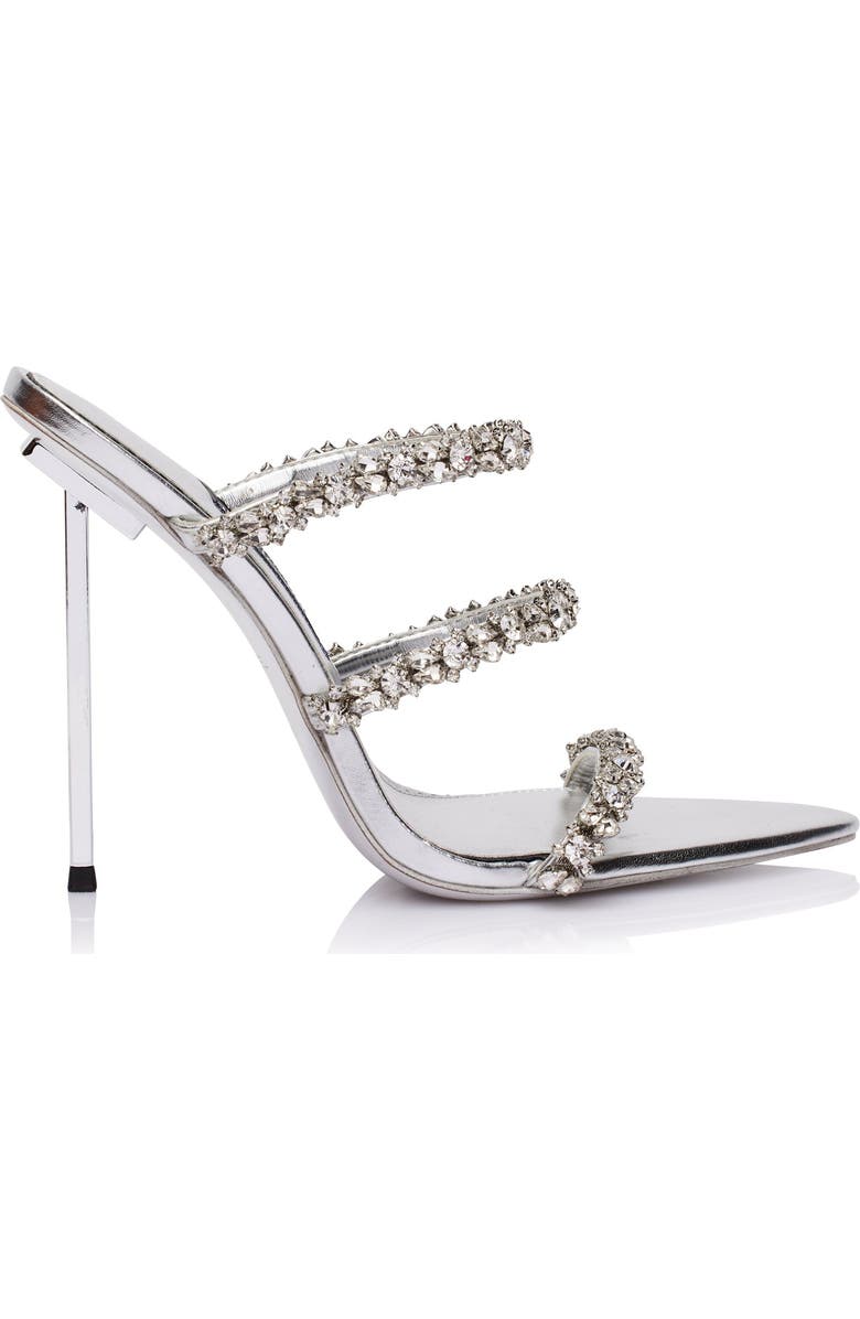 JESSICA RICH Diamond Slide Sandal, Main, color, Silver