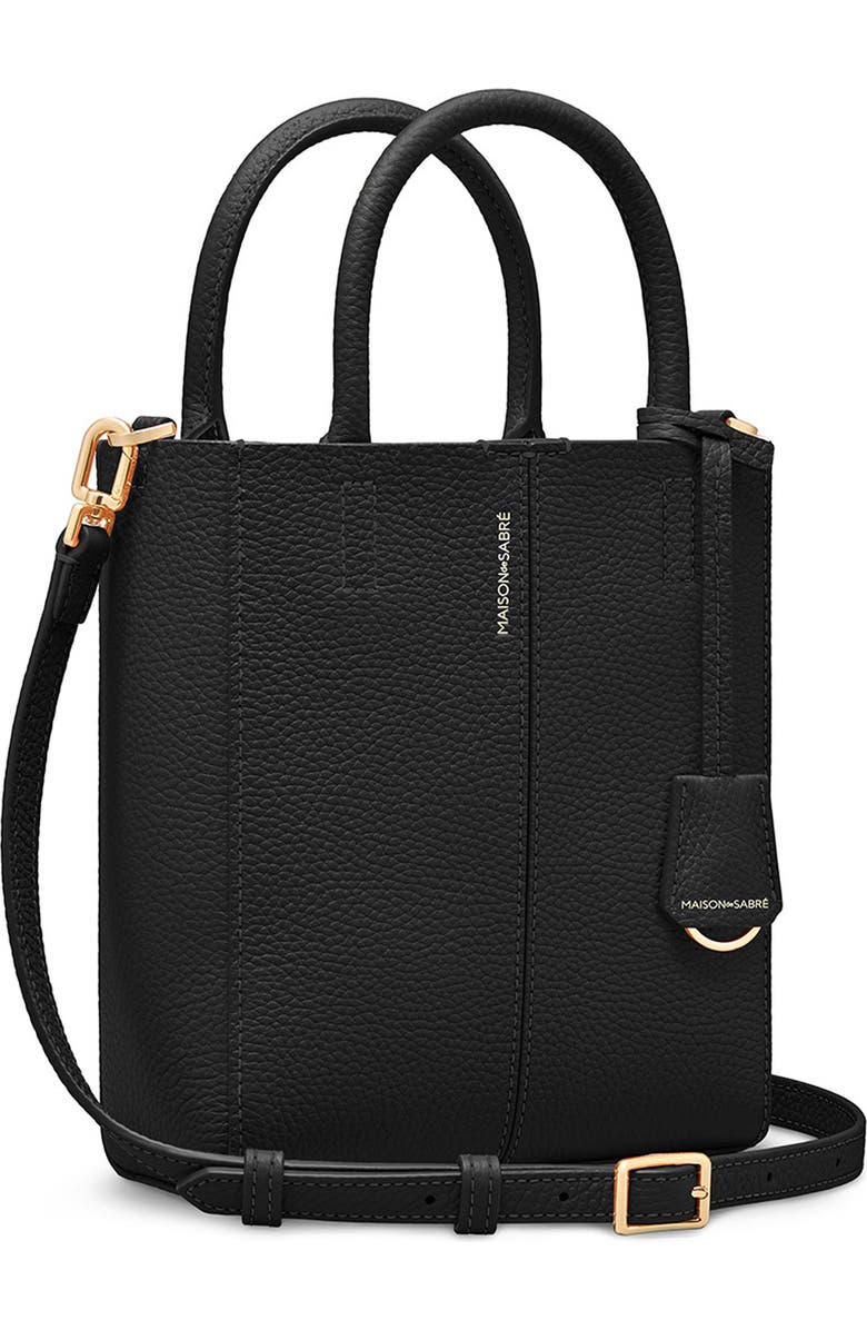 MAISON de SABRÉ Mini Leather Soft Tote, Alternate, color, Rouge Noir