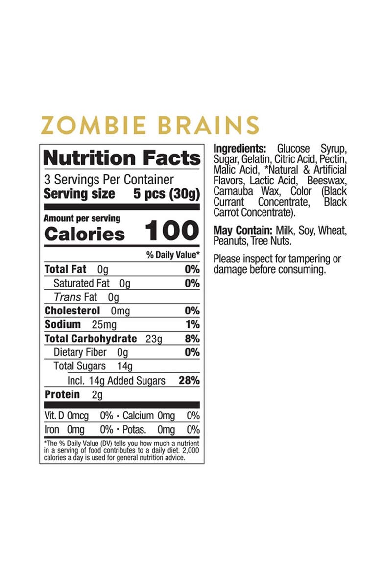 4-Piece Zombie Brains Candy Cube Set, Alternate, color, NO COLOR