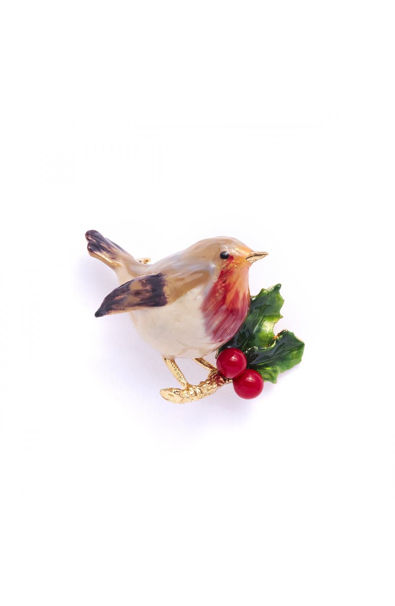 Bill Skinner Studio Robin Brooch, Main, color, Robin