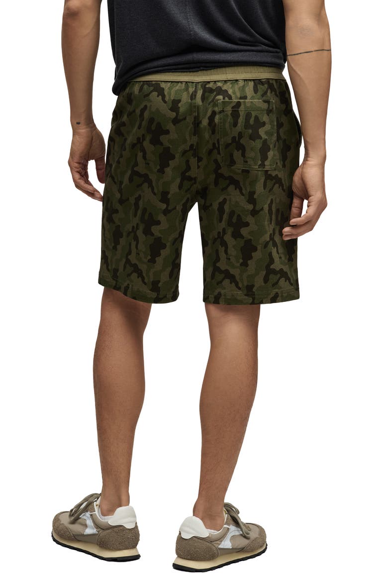 Camo Cotton Stretch Twill Drawstring Utility Shorts, Alternate, color, MILITARY CAMO