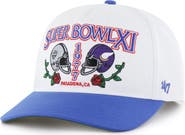 '47 Men's '47 White/Royal NFL Multi-Team Throwback Dueling Logos Adjustable Hitch Hat