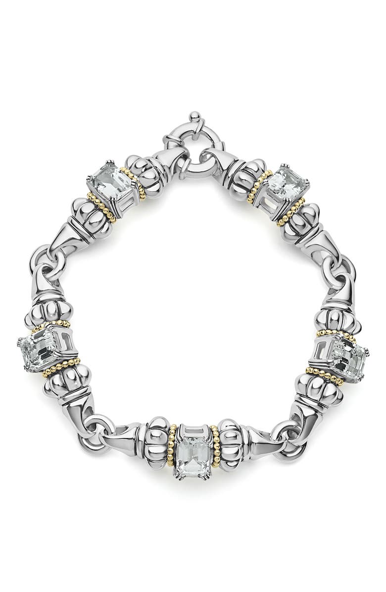 LAGOS Glacier White Topaz Link Bracelet, Alternate, color,