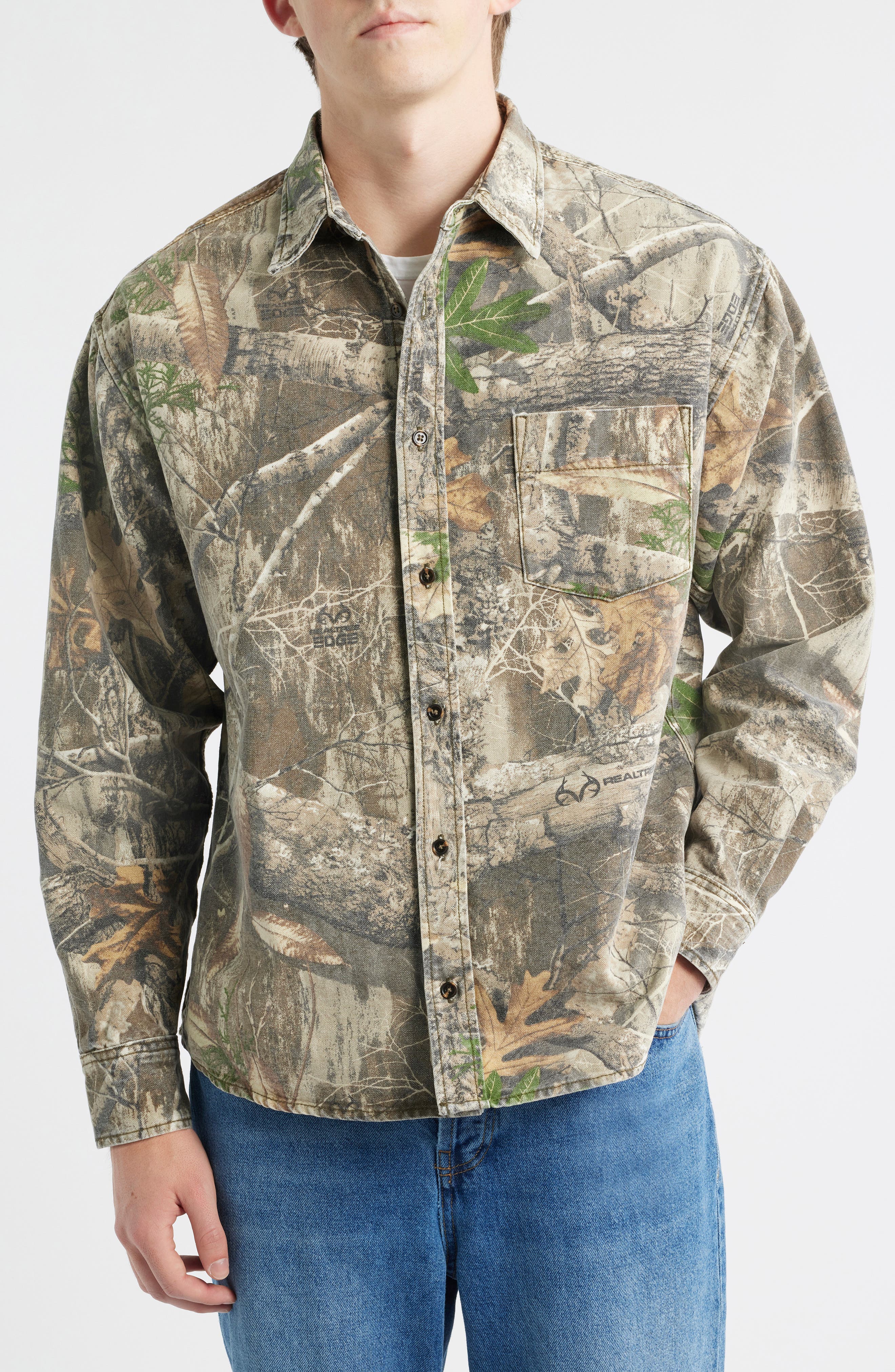 Camo Button-Up Shirt - image 2