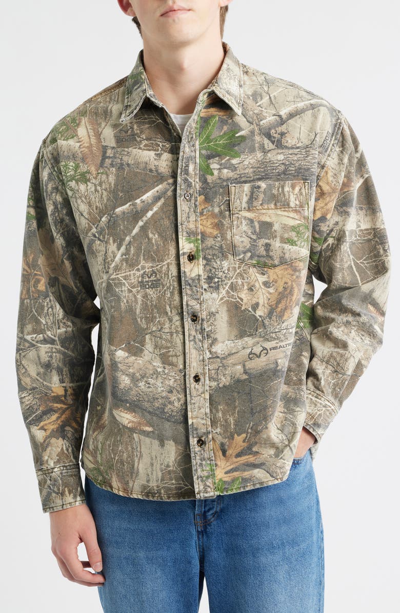 ONE OF THESE DAYS Camo Button-Up Shirt, Alternate, color, Camo