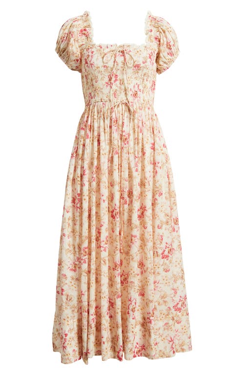 Doen Dôen Stanza Smocked Organic Cotton Midi Dress