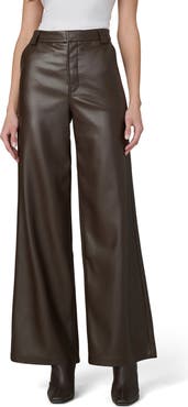 Joe's The Mia High Waist Faux Leather Wide Leg Jeans