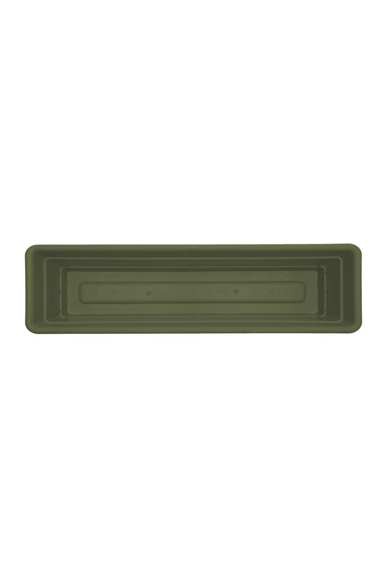 24" Dura Cotta Window Box Planter, Living Green, Alternate, color, Green