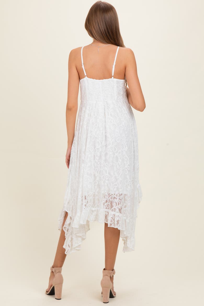 Twist Front Lace Maxi Dress, Alternate, color, Ivory