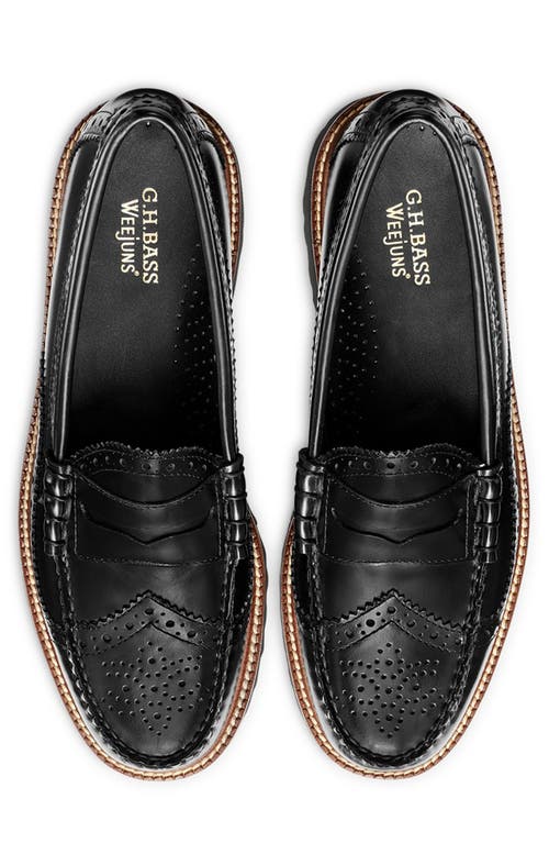 G.h.bass Larson Wingtip Loafer In Black