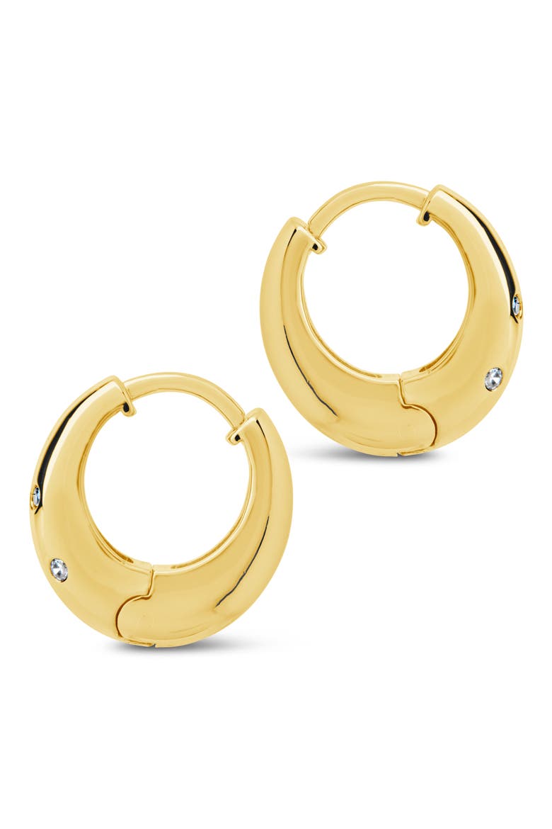 Sierra CZ Hoop Earrings, Alternate, color, GOLD