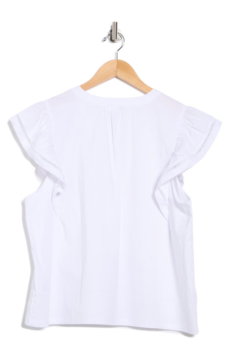 DR2 by Daniel Rainn Poplin Ruffle Top, Alternate, color, New White