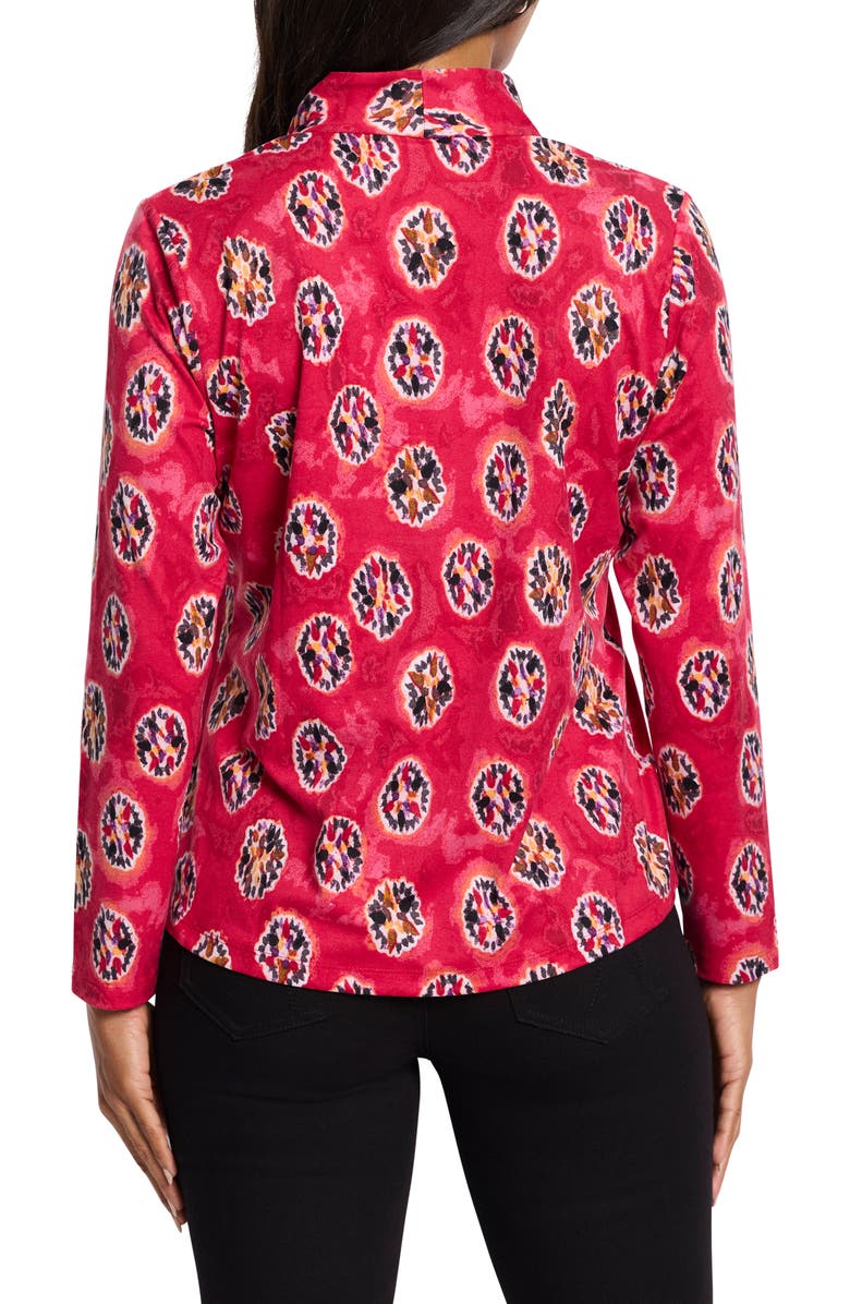 NIC+ZOE Starburst Long Sleeve Top, Alternate, color, Red Multi