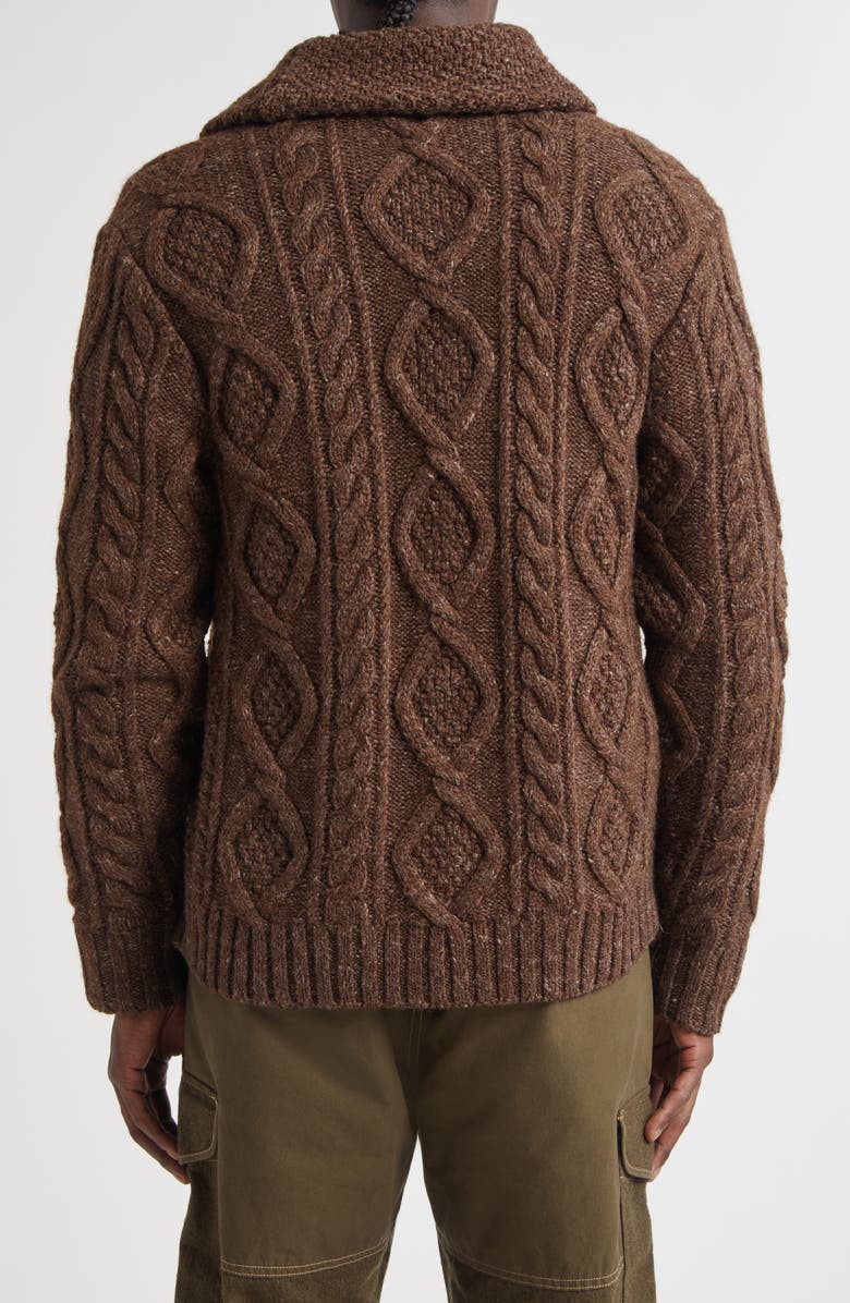 Double RL Heathered Shawl Collar Cardigan, Alternate, color,