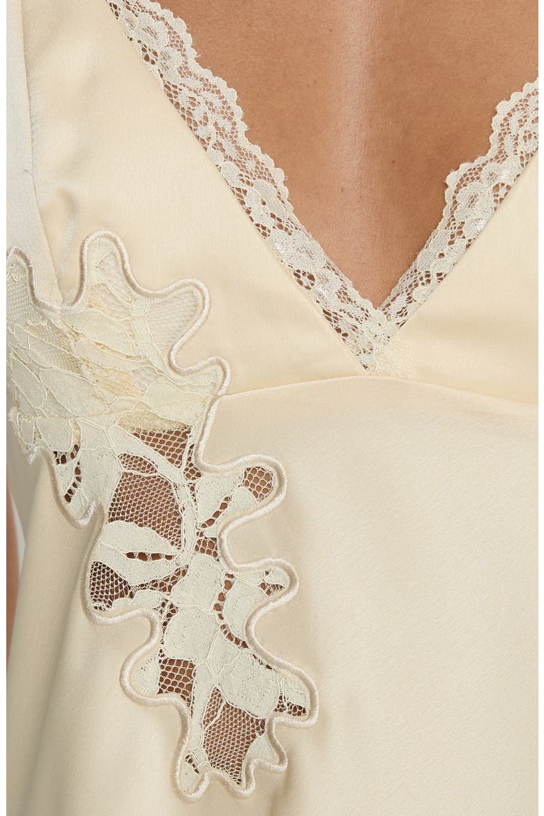 Aloura Spliced Lace Minidress, Alternate, color, BUTTER