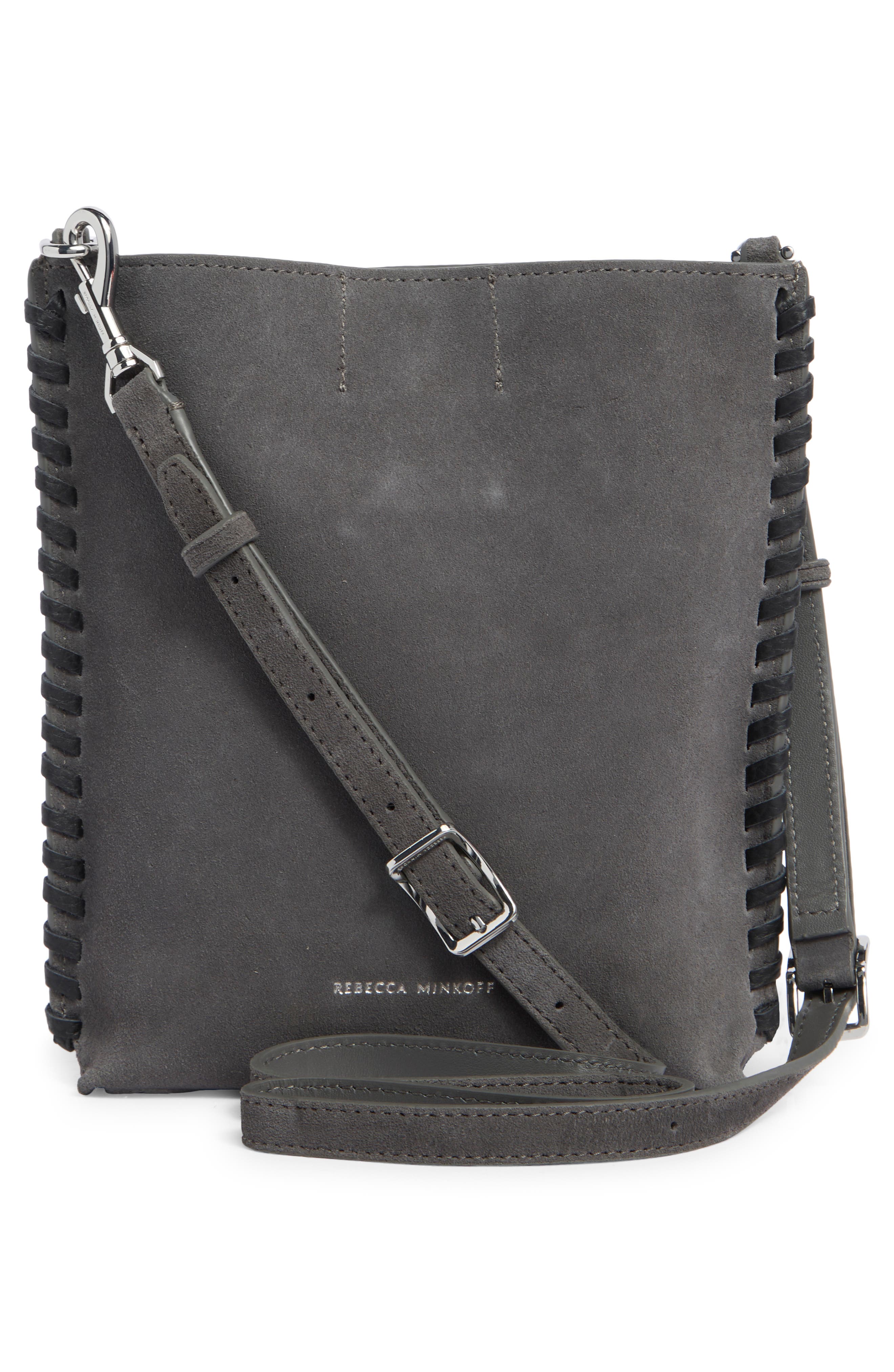 Rebecca Minkoff Darren Shoulder Bag, Alternate, color, Fog/Black
