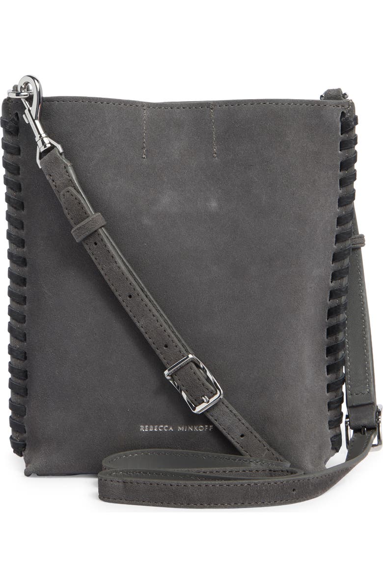 Rebecca Minkoff Darren Shoulder Bag, Alternate, color, Fog/Black