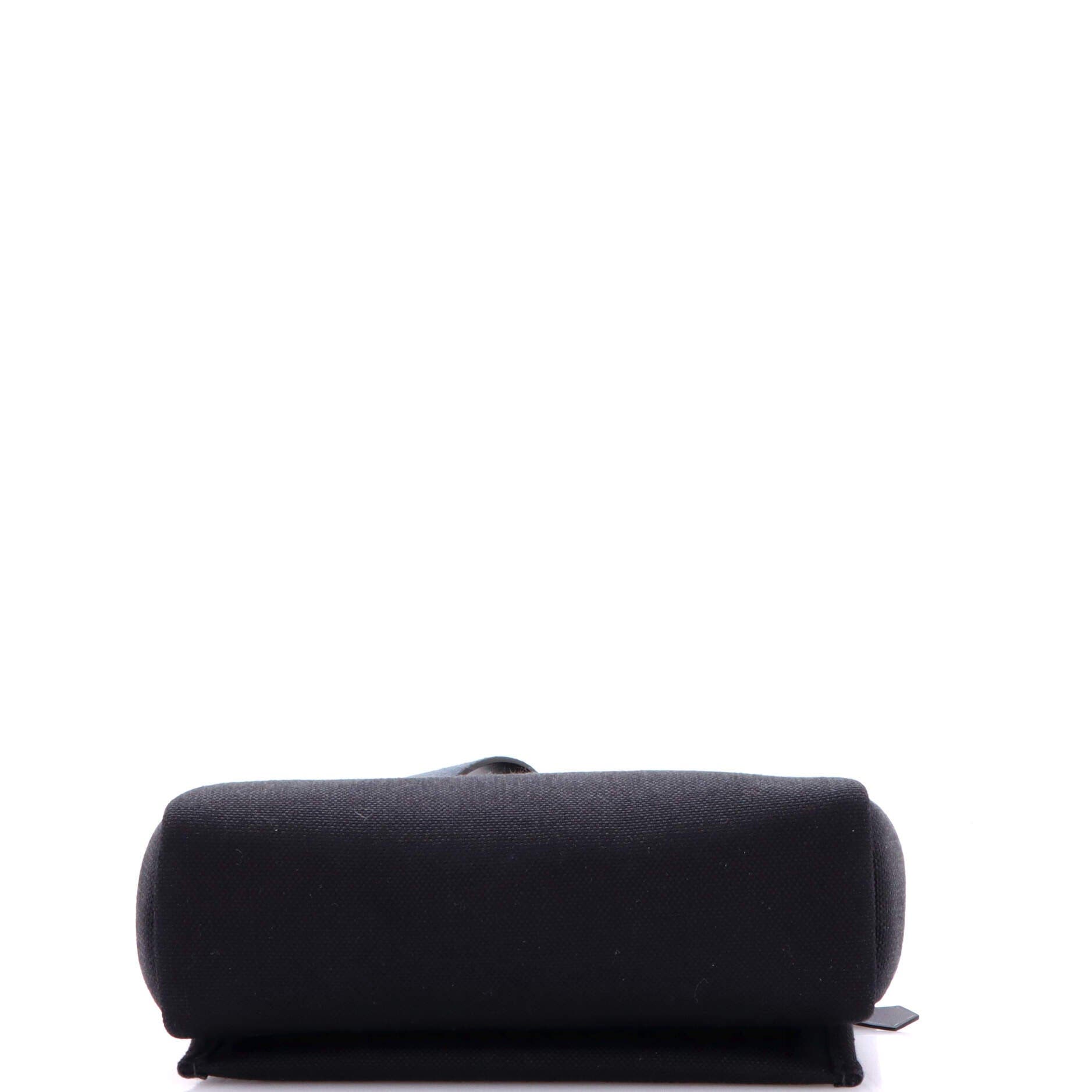 Pre-Owned Hermes Herbag Zip Toile and Leather 20, Alternate, color, Noir